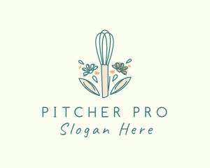 Organic Flower Whisk  logo design