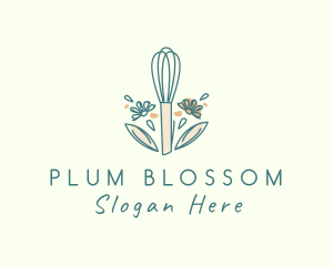 Organic Flower Whisk  logo design