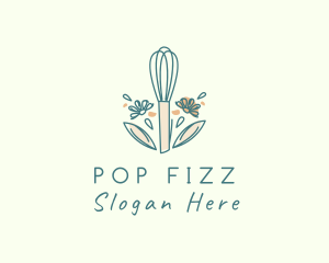 Organic Flower Whisk  logo design