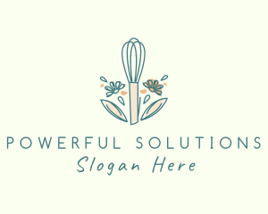 Organic Flower Whisk  logo design