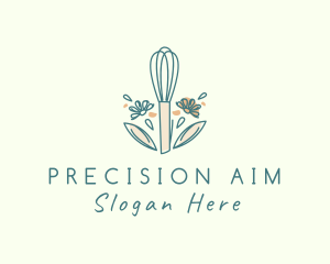 Organic Flower Whisk  logo design