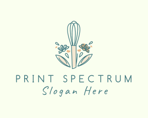 Organic Flower Whisk  logo design