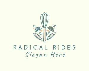 Organic Flower Whisk  logo design