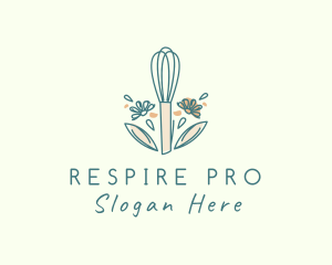 Organic Flower Whisk  logo design