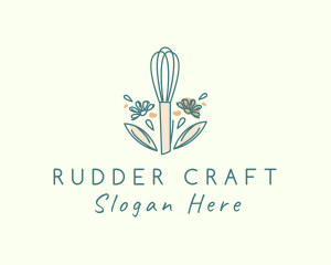 Organic Flower Whisk  logo design