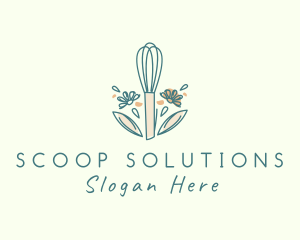 Organic Flower Whisk  logo design