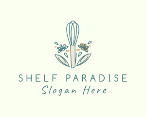 Organic Flower Whisk  logo design