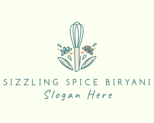 Organic Flower Whisk  logo design