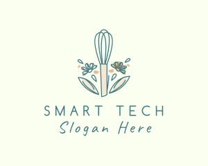 Organic Flower Whisk  logo design