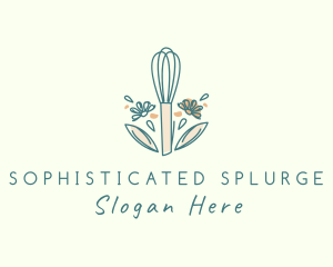 Organic Flower Whisk  logo design