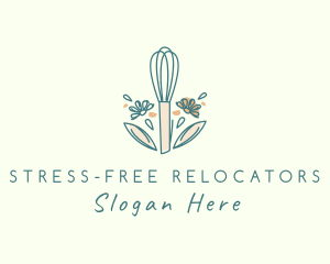 Organic Flower Whisk  logo design