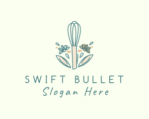 Organic Flower Whisk  logo design