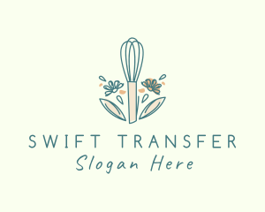 Organic Flower Whisk  logo design