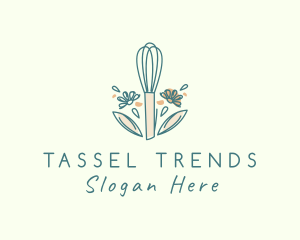 Organic Flower Whisk  logo design