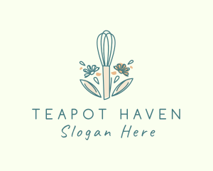 Organic Flower Whisk  logo design