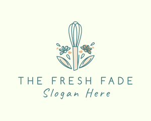 Organic Flower Whisk  logo design