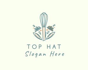 Organic Flower Whisk  logo design