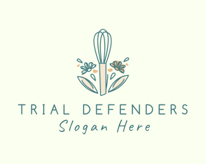 Organic Flower Whisk  logo design