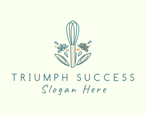 Organic Flower Whisk  logo design