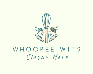 Organic Flower Whisk  logo design