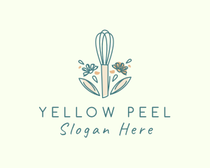 Organic Flower Whisk  logo design