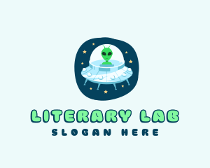 Cartoon Alien Martian logo