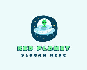 Cartoon Alien Martian logo