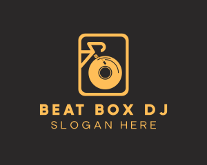 Golden Bike DJ Vinyl logo design