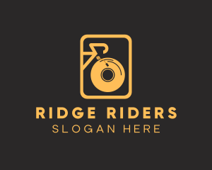 Golden Bike DJ Vinyl logo design