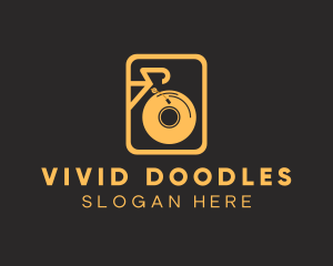 Golden Bike DJ Vinyl logo design