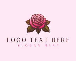 Rose Flower Plant logo