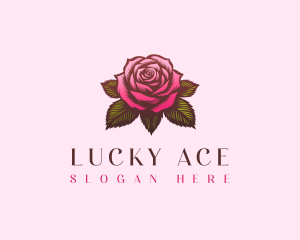 Rose Flower Plant Logo