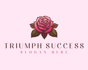 Rose Flower Plant Logo