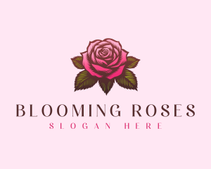 Rose Flower Plant logo design