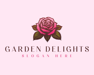 Rose Flower Plant logo design