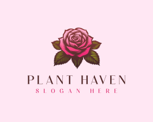 Rose Flower Plant logo design