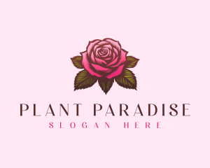 Rose Flower Plant logo design