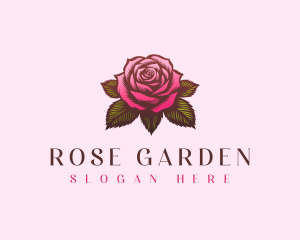 Rose Flower Plant logo
