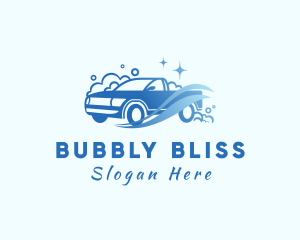 Sparkle Bubbles Car Wash logo design