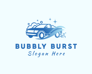 Sparkle Bubbles Car Wash logo design