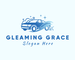 Sparkle Bubbles Car Wash logo design