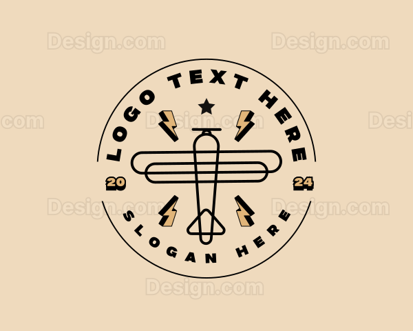 Airplane Flight Aviation Logo