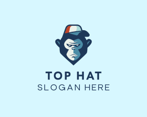 Trucker Hat Monkey logo design