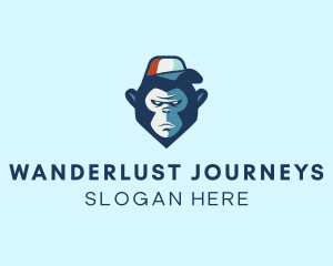 Trucker Hat Monkey logo design