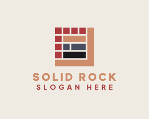 Tile Brick Floor Renovation logo design