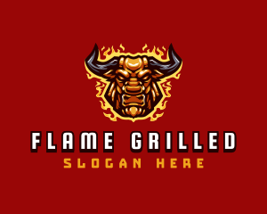 Flaming Bull Gaming logo design