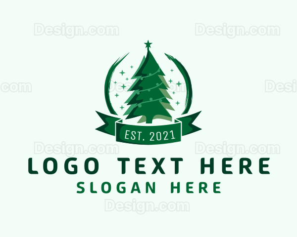 Christmas Tree Ornate Logo