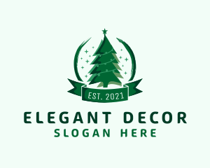 Christmas Tree Ornate logo design