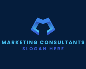 Consulting Digital Advertising Letter M logo design