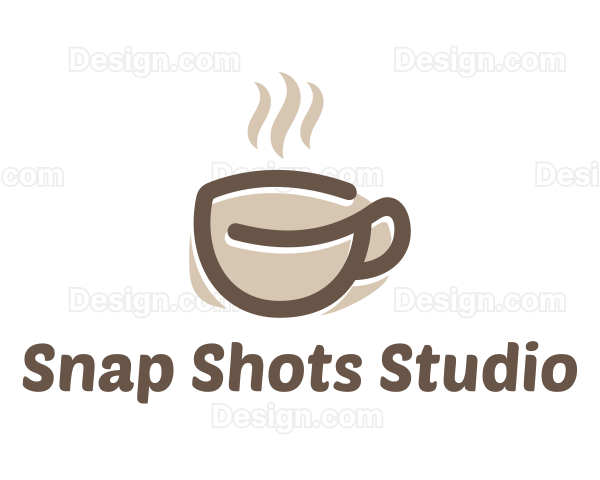 Hot Coffee Cup Logo